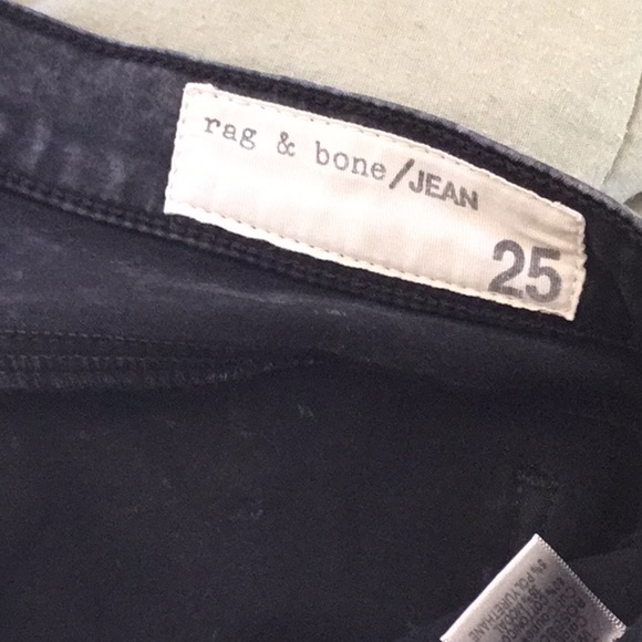 Rag & Bone Acid Wash Black Leggings Skinny Jeans Denim - Picture 8 of 8